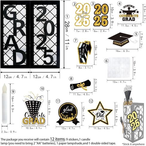 2025 جدول التخرج مركزية صناديق التخرج موسم التخرج LED شموع تخرج الفوانيس حفل التخرج جدول زخرفة القلب مربع الحزب الكلية دخن in Kuwait