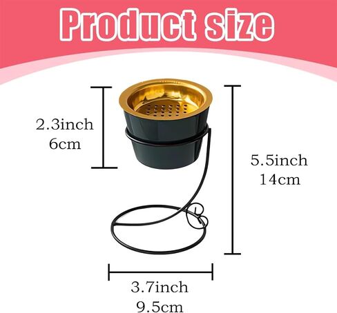 Incense Cone Holder, Ceramic & Iron Ash Catcher Burner for Modern Home Decor, Yoga Meditation Zen Spiritual Gifts​. (Green) in Saudi Arabia