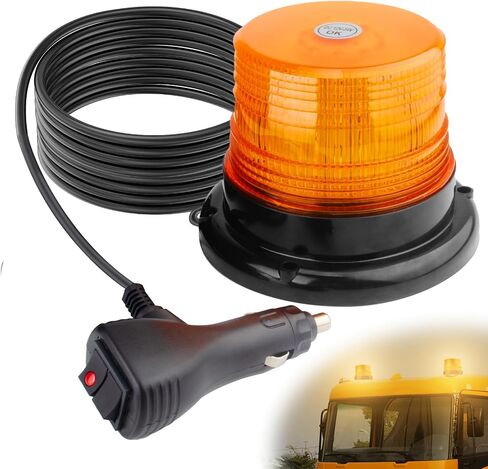 Led Strobe Light, 40 LED Amber Warning Safety Flashing Strobe Lights, 12V-24V LED Beacon Lights with Magnetic and 16 ft Straight Cord, for Forklift Trucks, Clearance Vehicles, Transportation Vehicles in Saudi Arabia
