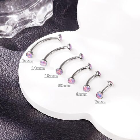 14G G23 Titanium Opal Belly Butly Rings للنساء حلقة بطن صغيرة داخليًا in Kuwait