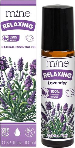 Mine Lavender Roll On Essential Oil - 100% Pure Natural Oil for Skin, Lavender Gifts for Women, Mom, Wife, Girlfriend, Sister, Mother's Day Gift in Kuwait