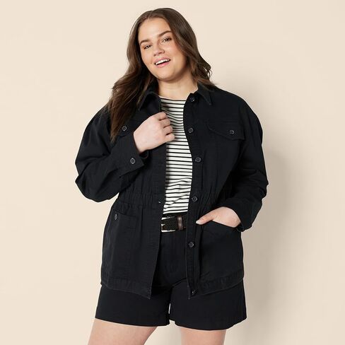 Amazon Essentials Women's Women Forting Midwight Cotton Twill Jacket in Saudi Arabia
