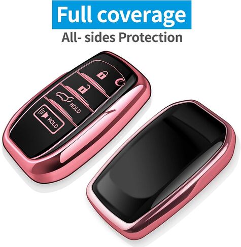 Tukellen for Toyota Key Fob Cover Soft TPU Full Protection Key Case fit for 2025 Camry 2019-2024 Venza, RAV4 Prime, Land Cruiser, Fortuner, Grand Highlander, Corolla Cross, Hilux 4-5 Buttons (White) in Saudi Arabia