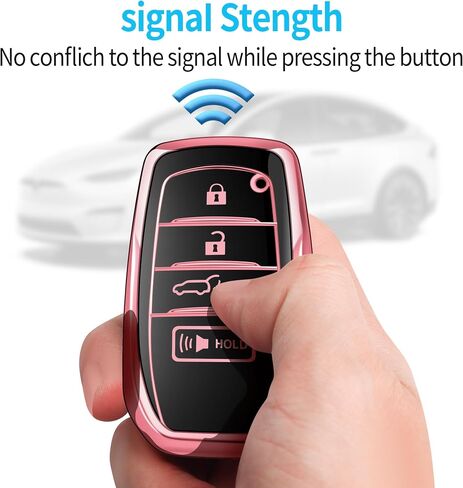 Tukellen for Toyota Key Fob Cover Soft TPU Full Protection Key Case fit for 2025 Camry 2019-2024 Venza, RAV4 Prime, Land Cruiser, Fortuner, Grand Highlander, Corolla Cross, Hilux 4-5 Buttons (White) in Saudi Arabia