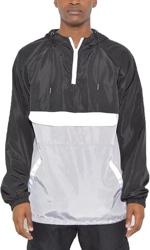 WEIV GEAR Men's Full Zip Hooded Lightweight Windbreaker Anorak Jacket in Kuwait