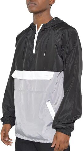 WEIV GEAR Men's Full Zip Hooded Lightweight Windbreaker Anorak Jacket in Kuwait