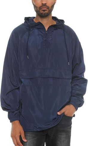 WEIV GEAR Men's Full Zip Hooded Lightweight Windbreaker Anorak Jacket in Kuwait