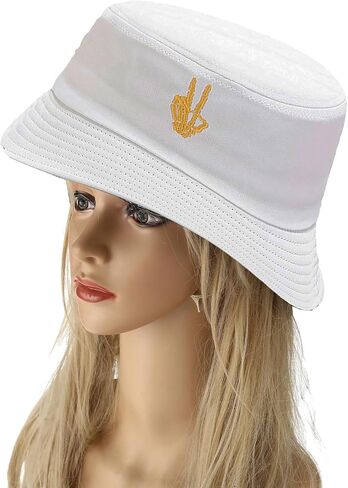 Novelty Embroidered Bucket Hat Halloween Fisherman Cap Packable Sun Hats for Women, Men in Saudi Arabia