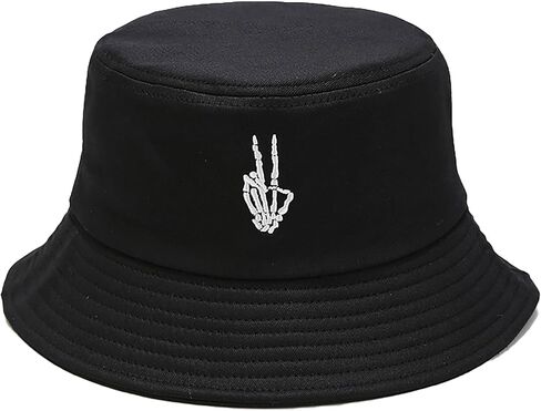 Novelty Embroidered Bucket Hat Halloween Fisherman Cap Packable Sun Hats for Women, Men in Saudi Arabia