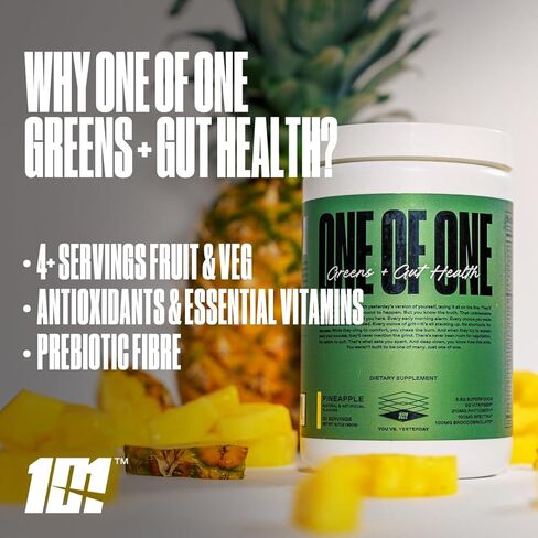 واحد من بودرة الخضراء والغوت - Superfood Greens مع البريبايوتيك ، والبروبيوتيك والإنزيمات الهضمية لصحة الأمعاء ، والمناعة والطاقة ، لا محليات اصطناعية - التوت المختلط ، 30 خدمة in Kuwait