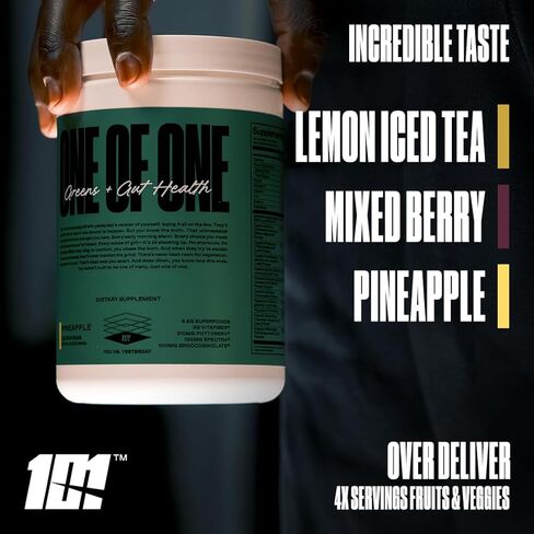 واحد من بودرة الخضراء والغوت - Superfood Greens مع البريبايوتيك ، والبروبيوتيك والإنزيمات الهضمية لصحة الأمعاء ، والمناعة والطاقة ، لا محليات اصطناعية - التوت المختلط ، 30 خدمة in Kuwait