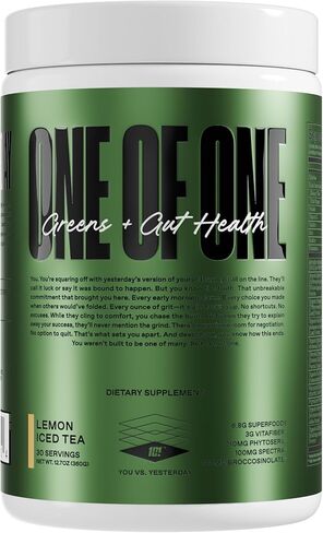 واحد من بودرة الخضراء والغوت - Superfood Greens مع البريبايوتيك ، والبروبيوتيك والإنزيمات الهضمية لصحة الأمعاء ، والمناعة والطاقة ، لا محليات اصطناعية - التوت المختلط ، 30 خدمة in Kuwait