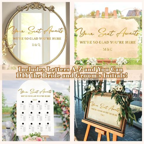 Wooden Welcome to Our Wedding Signs Colorable Wedding Mirror Stickers for Reception Display Rustic Weddings Party Decoration Backdrop Supplies Marriage Lettering for Ceremony Balloon Arch Photo Prop in Saudi Arabia