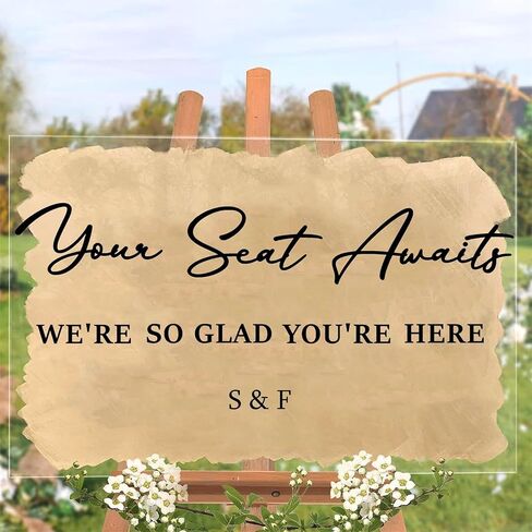 Wedding Sign Decals Wedding Party Decoration Stickers Date Personalized Selfie Mirror Sticker for Wedding Entry Display DIY Anniversaries Wedding Sign Decals for Bride Shower Engagement Supply(White) in Kuwait