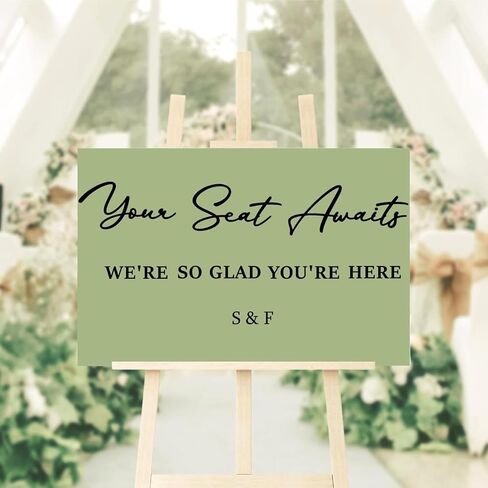 Wedding Sign Decals Wedding Party Decoration Stickers Date Personalized Selfie Mirror Sticker for Wedding Entry Display DIY Anniversaries Wedding Sign Decals for Bride Shower Engagement Supply(White) in Kuwait