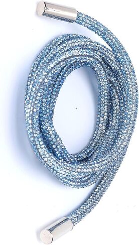 Rope Laces, 1Pcs Shoe Laces, 6mm Shoe Lace Accessories Glass Shiny Round Cords Rope Lace with Metal Tip String for Clothes Shoe Replacement Assembly Decor 0.2in (AB Color) in Kuwait