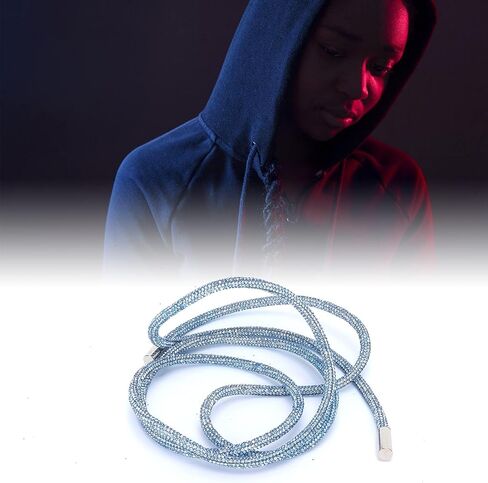 Rope Laces, 1Pcs Shoe Laces, 6mm Shoe Lace Accessories Glass Shiny Round Cords Rope Lace with Metal Tip String for Clothes Shoe Replacement Assembly Decor 0.2in (AB Color) in Kuwait