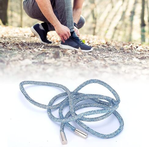 Rope Laces, 1Pcs Shoe Laces, 6mm Shoe Lace Accessories Glass Shiny Round Cords Rope Lace with Metal Tip String for Clothes Shoe Replacement Assembly Decor 0.2in (AB Color) in Kuwait