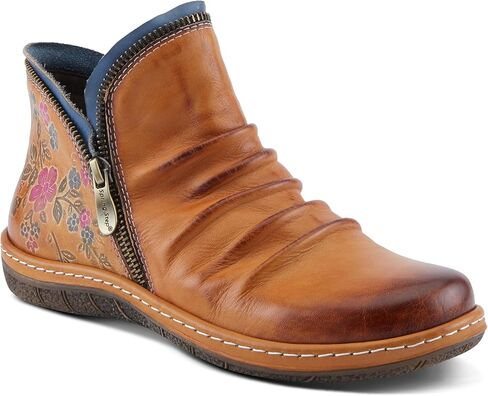 SPRING STEP L'Artiste Chesapeake Women's Floral Bootie - أزهار مطلية ، جلد مصقول ، نمط بوهيمي in Kuwait