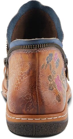 SPRING STEP L'Artiste Chesapeake Women's Floral Bootie - أزهار مطلية ، جلد مصقول ، نمط بوهيمي in Kuwait