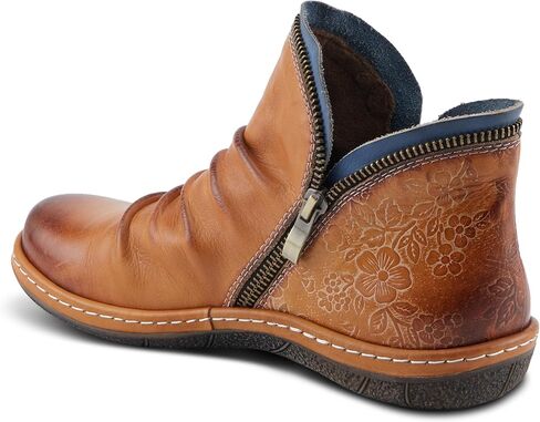 SPRING STEP L'Artiste Chesapeake Women's Floral Bootie - أزهار مطلية ، جلد مصقول ، نمط بوهيمي in Kuwait