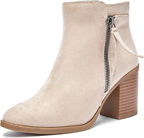 Women's Ankle Boots Low Chunky Heeled Booties Casual Comfortable Fall Winter Pointed Closed Toe Short Boots for Women. in Kuwait