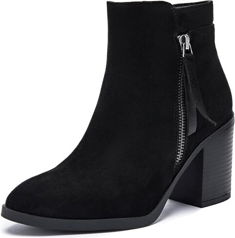 Women's Ankle Boots Low Chunky Heeled Booties Casual Comfortable Fall Winter Pointed Closed Toe Short Boots for Women. in Kuwait