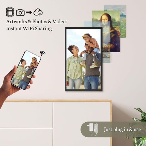 إطار صور رقمي BSIMB 10.1 بوصة واي فاي مع شاشة لمس 32 جيجابايت، 1280 × 800 IPS، مستشعر حركة يدور تلقائيًا، تحميل الصور/مقاطع الفيديو عبر التطبيق/البريد الإلكتروني، هدية للأجداد in Saudi Arabia