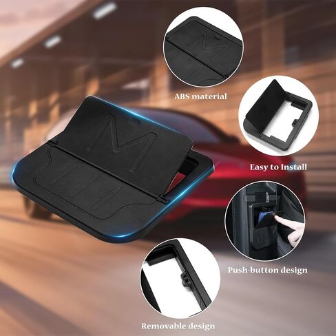 5pcs Center Center Console Tresanizer Tresher متوافق مع Tesla Model 3 Highland Accessories 2023-2025 ، ملحقات مع صندوق تخزين مسند الذراع ، صندوق تخزين مسند الذراعين المخفيين ، حامل حامل الكأس ، غطاء كاميرا الويب ، الأسود in Saudi Arabia