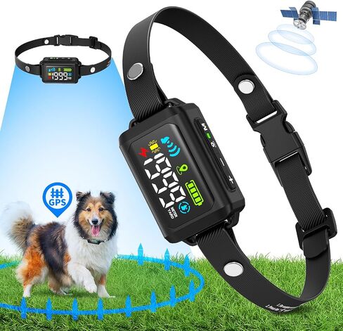 Wireless Dog Fence System,Rechargeable Electric Fence for Dogs,No Wire Circular Boundary,Dog Training Shock Collar with Remote Control,Portable,Waterproof Collar Receivers in Saudi Arabia