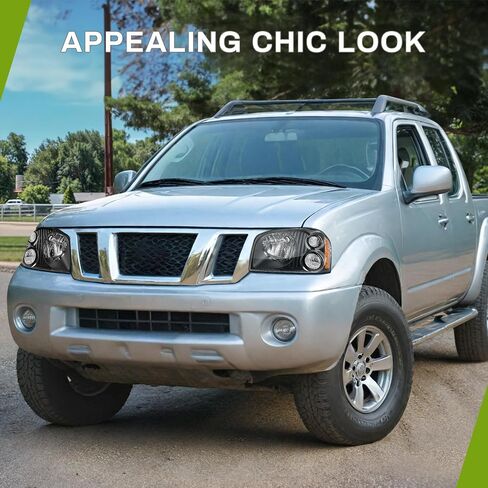 AutoSaver88 المصابيح الأمامية المصابيح الأمامية المتوافقة مع 01 02 03 04 2001 2002 2003 2004 Frontier 2001-2004 Pair Side Side Side Black Housing Reflector in Kuwait