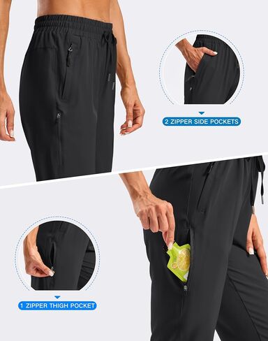 SANTINY Women's 13''/ 15"/ 17'' Long Hiking Shorts with Zipper Pockets Lightweight Quick Dry Below The Knee Capris for Women in Saudi Arabia
