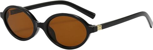 Retro Oval Sunglasses for Women Men Trendy Small 90s Sun Glasses Vintage Round Designer Sunnies in Saudi Arabia