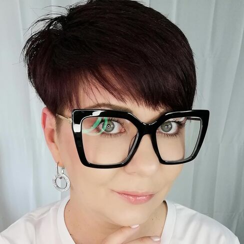 Zeelool Oversized Blue Light Glasses for Women Classic Designer Square Eyeglasses Frames Non Prescription in Kuwait