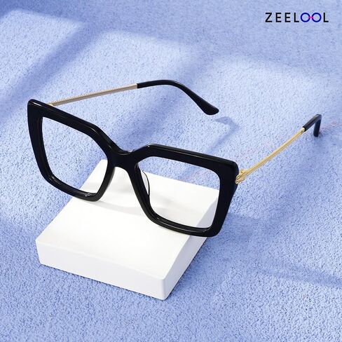 Zeelool Oversized Blue Light Glasses for Women Classic Designer Square Eyeglasses Frames Non Prescription in Kuwait