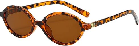 Retro Oval Sunglasses for Women Men Trendy Small 90s Sun Glasses Vintage Round Designer Sunnies in Saudi Arabia