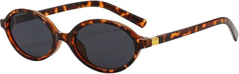 Retro Oval Sunglasses for Women Men Trendy Small 90s Sun Glasses Vintage Round Designer Sunnies in Saudi Arabia