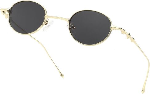 Vintage Oval Polarizing Sunglasses Men and Women UV400 Metal Frame Fashionable in Saudi Arabia
