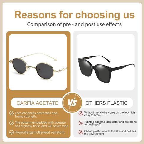 Vintage Oval Polarizing Sunglasses Men and Women UV400 Metal Frame Fashionable in Saudi Arabia