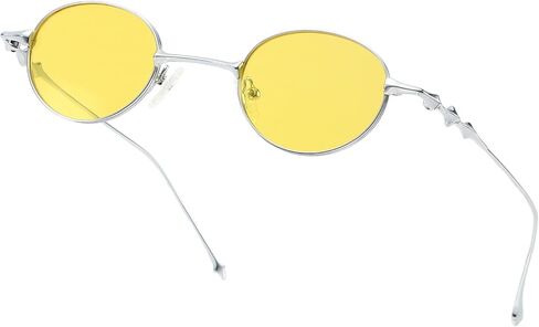 Vintage Oval Polarizing Sunglasses Men and Women UV400 Metal Frame Fashionable in Saudi Arabia