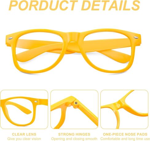Feisedy Classic Square Eyewear Frame Clear Lens Retro Nerd Gake Gakees for Men Women Cosplay Costume Eyeglasses B0276 in Saudi Arabia