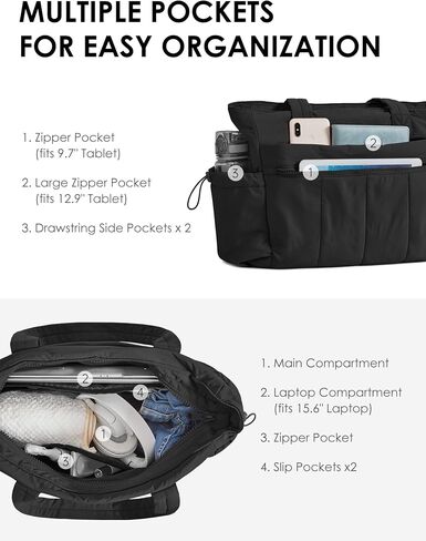 Tote Bag for Women, Lightweight Large Puffer Bag, Quilted Shoulder Purses Handbags for Travel Work in Saudi Arabia