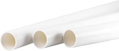 MECCANIXITY PVC Rigid Round Pipe 15.5mm ID 20mm OD 500mm Black High Impact for Water Pipe, Crafts, Decoration, Cable Sleeve 3pcs in Saudi Arabia