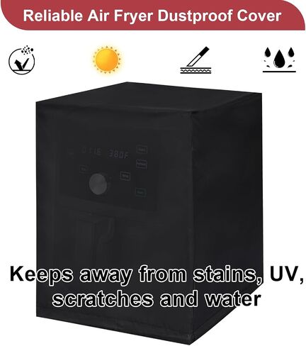 Waterproof Air Fryer Cover for 10-26 Quart Extra Large Instant Pot Toaster Oven Electric Pressure Cooker Rice Cooker, Countertop Appliances Dust Cover, Black in Saudi Arabia