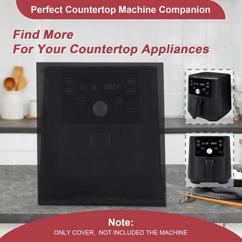 Waterproof Air Fryer Cover for 10-26 Quart Extra Large Instant Pot Toaster Oven Electric Pressure Cooker Rice Cooker, Countertop Appliances Dust Cover, Black in Saudi Arabia