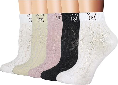 YQHMT Womens Cotton Custal Crew Socks رفيعة رفيعة الراحة الجوارب اللباس التنفسي للنساء الهدايا in Kuwait