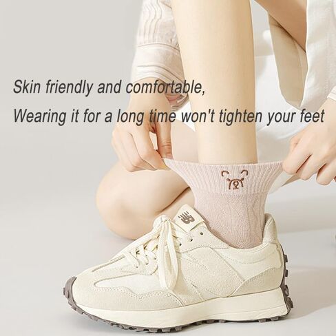 YQHMT Womens Cotton Custal Crew Socks رفيعة رفيعة الراحة الجوارب اللباس التنفسي للنساء الهدايا in Kuwait