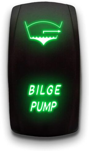 مضخة Bilge - Red - Switch Dual Light - Rocker LED المحفور بالليزر Stark - 20A 12V ON/OFF 5 -PON in Kuwait