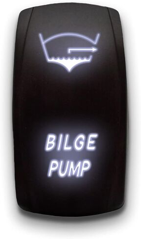 مضخة Bilge - Red - Switch Dual Light - Rocker LED المحفور بالليزر Stark - 20A 12V ON/OFF 5 -PON in Kuwait