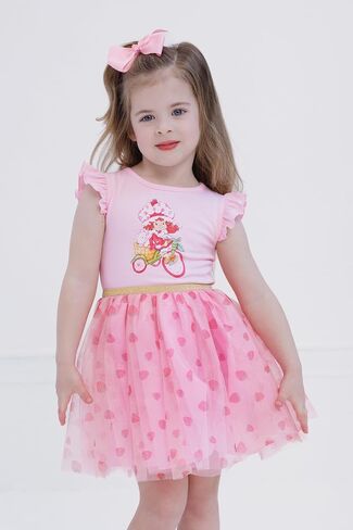 الفراولة شورتشيك فتيات تول فستان صغير لأحجام الأطفال الكبيرة (2T - 10-12) in Saudi Arabia